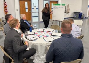 Blacksburg, Christiansburg, and Montgomery County community leaders discuss tourism initiatives with Virginia Tourism Corporation officials.