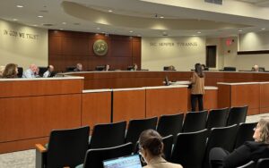 Executive Director, Samantha Livesay presents tourism's fiscal 2025 annual report to the Montgomer County Board of Supervisors.